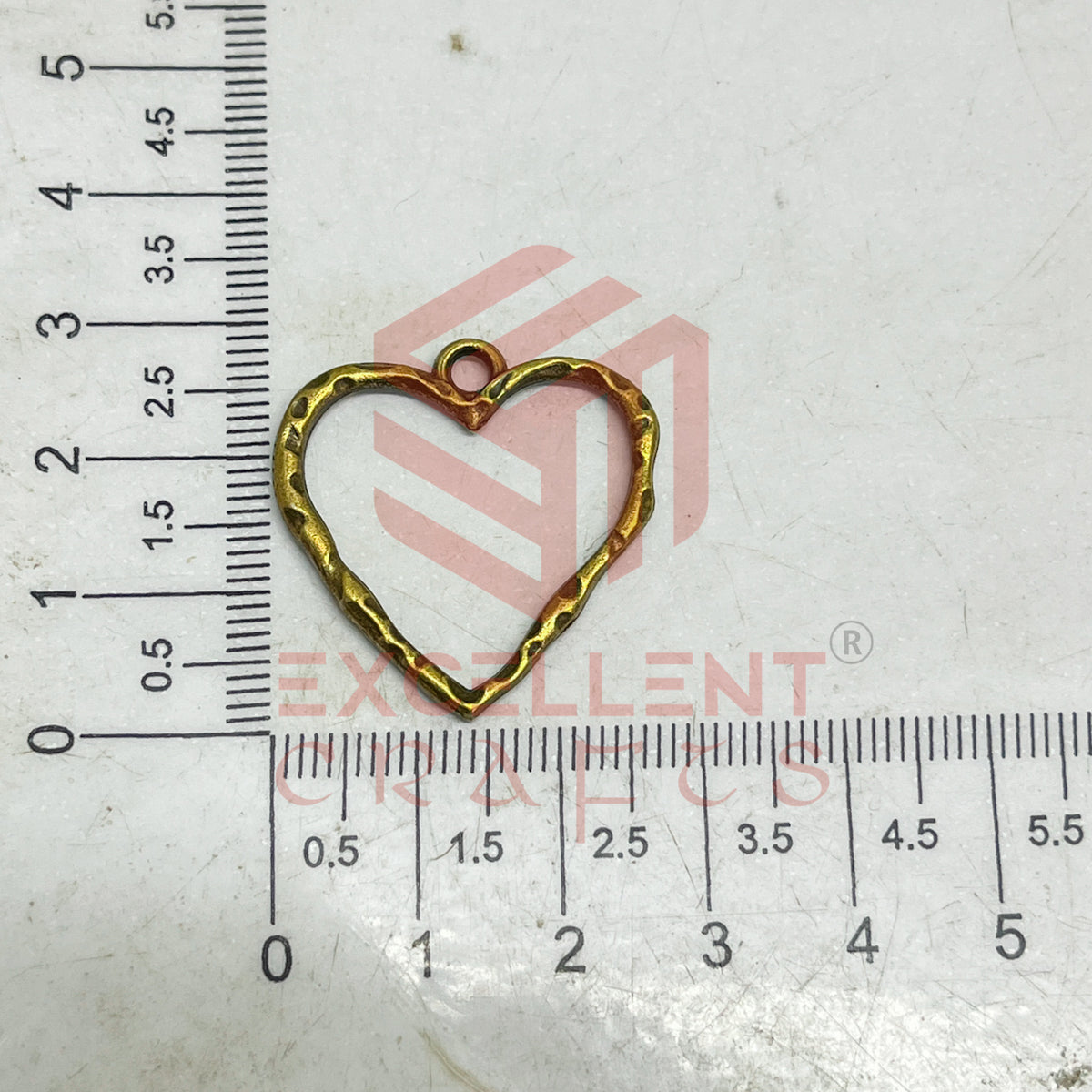 Heart Shape Geometric Texture Pendant Bezel