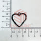 Heart Shape Geometric Texture Pendant Bezel