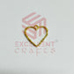 Heart Shape Geometric Texture Pendant Bezel