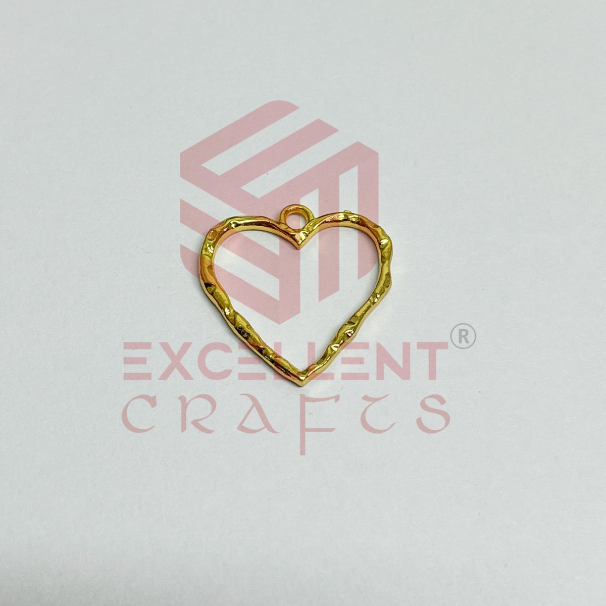 Heart Shape Geometric Texture Pendant Bezel