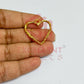 Heart Shape Geometric Texture Pendant Bezel