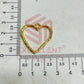 Heart Shape Geometric Texture Pendant Bezel