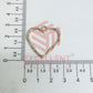 Heart Shape Geometric Texture Pendant Bezel