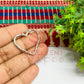 Heart Shape Geometric Texture Pendant Bezel