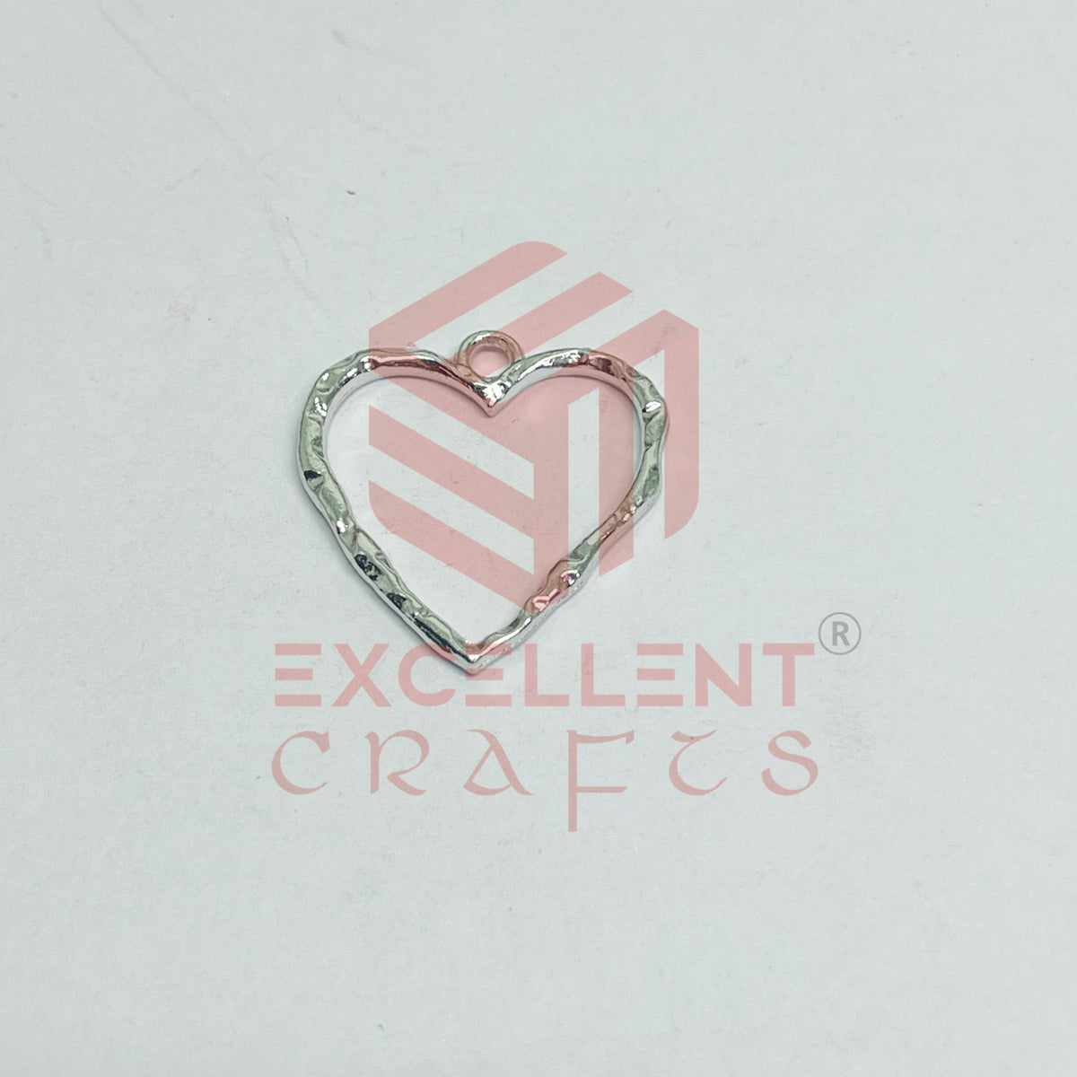 Heart Shape Geometric Texture Pendant Bezel