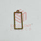 Long Rectangle Shape Geometric Texture Pendant Bezel