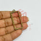 Long Rectangle Shape Geometric Texture Pendant Bezel