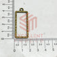 Long Rectangle Shape Geometric Texture Pendant Bezel