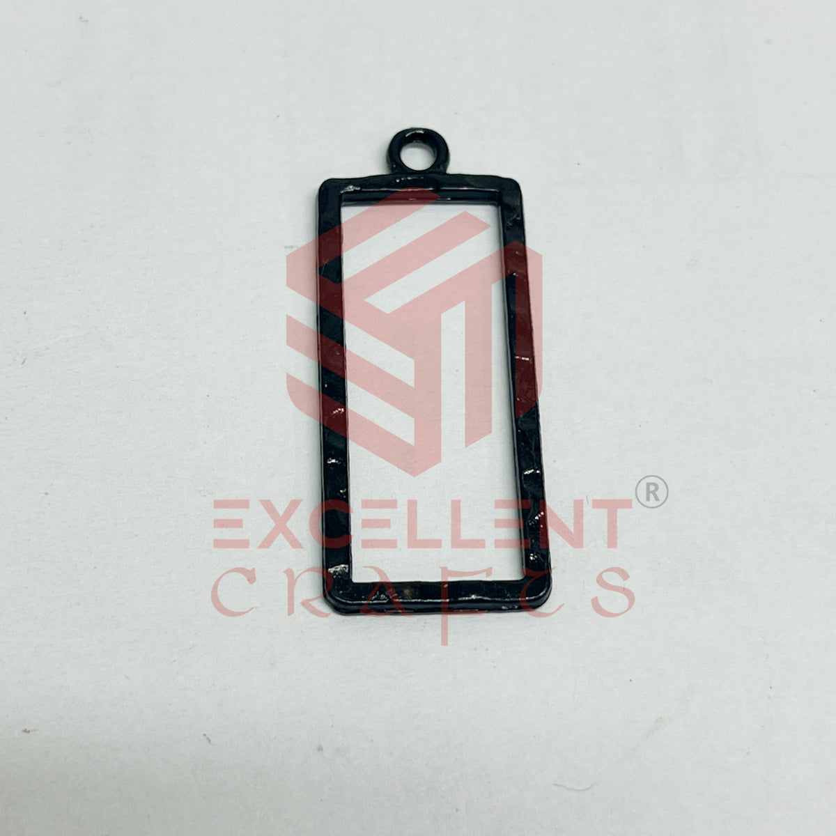Long Rectangle Shape Geometric Texture Pendant Bezel