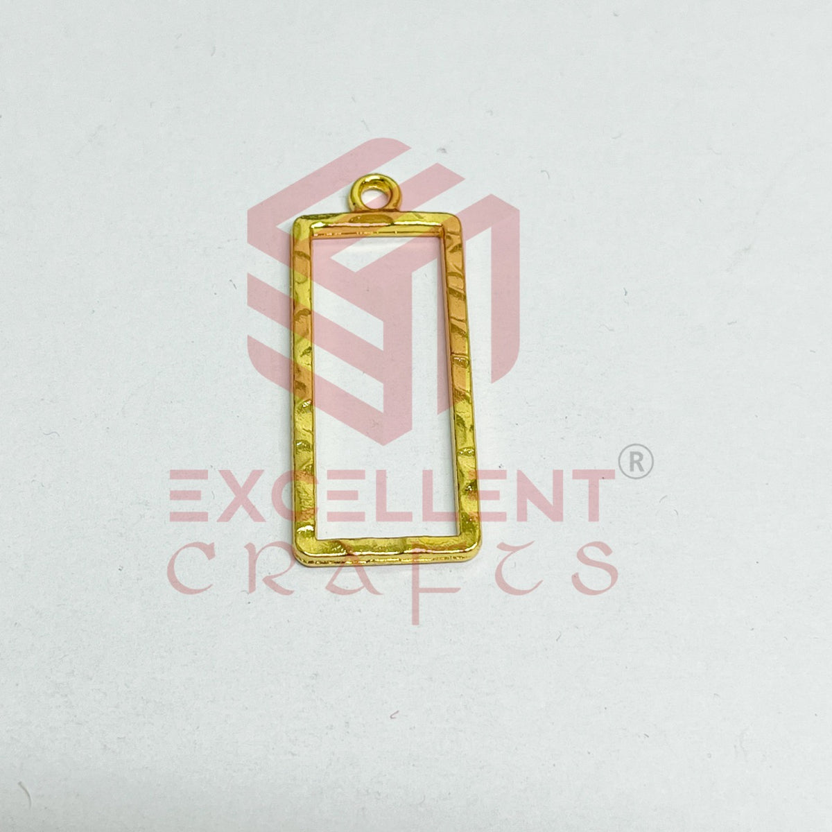 Long Rectangle Shape Geometric Texture Pendant Bezel