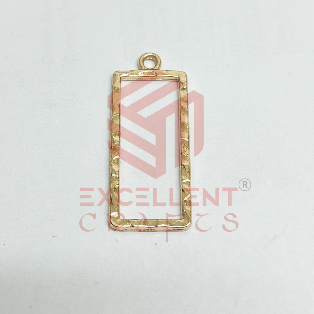 Long Rectangle Shape Geometric Texture Pendant Bezel