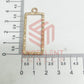 Long Rectangle Shape Geometric Texture Pendant Bezel