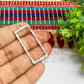 Long Rectangle Shape Geometric Texture Pendant Bezel