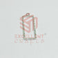 Long Rectangle Shape Geometric Texture Pendant Bezel
