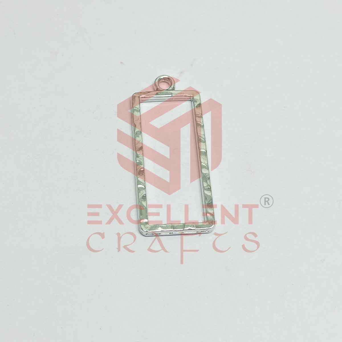 Long Rectangle Shape Geometric Texture Pendant Bezel