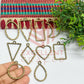 Mix Shapes Geometric Texture Pendant Bezel Set