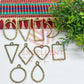 Mix Shapes Geometric Texture Pendant Bezel Set