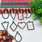 Mix Shapes Geometric Texture Pendant Bezel Set