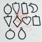 Mix Shapes Geometric Texture Pendant Bezel Set