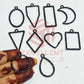 Mix Shapes Geometric Texture Pendant Bezel Set