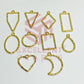 Mix Shapes Geometric Texture Pendant Bezel Set