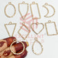 Mix Shapes Geometric Texture Pendant Bezel Set