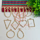 Mix Shapes Geometric Texture Pendant Bezel Set