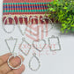 Mix Shapes Geometric Texture Pendant Bezel Set