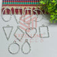 Mix Shapes Geometric Texture Pendant Bezel Set