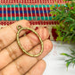 Oval Shape Geometric Texture Pendant Bezel