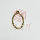 Oval Shape Geometric Texture Pendant Bezel