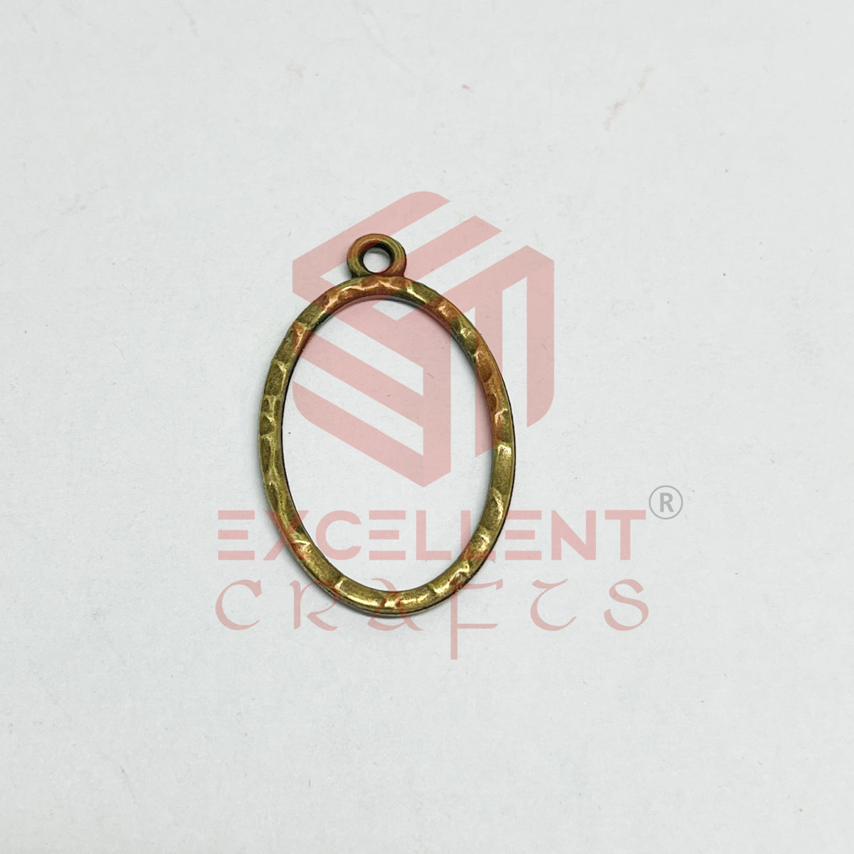 Oval Shape Geometric Texture Pendant Bezel