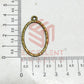 Oval Shape Geometric Texture Pendant Bezel