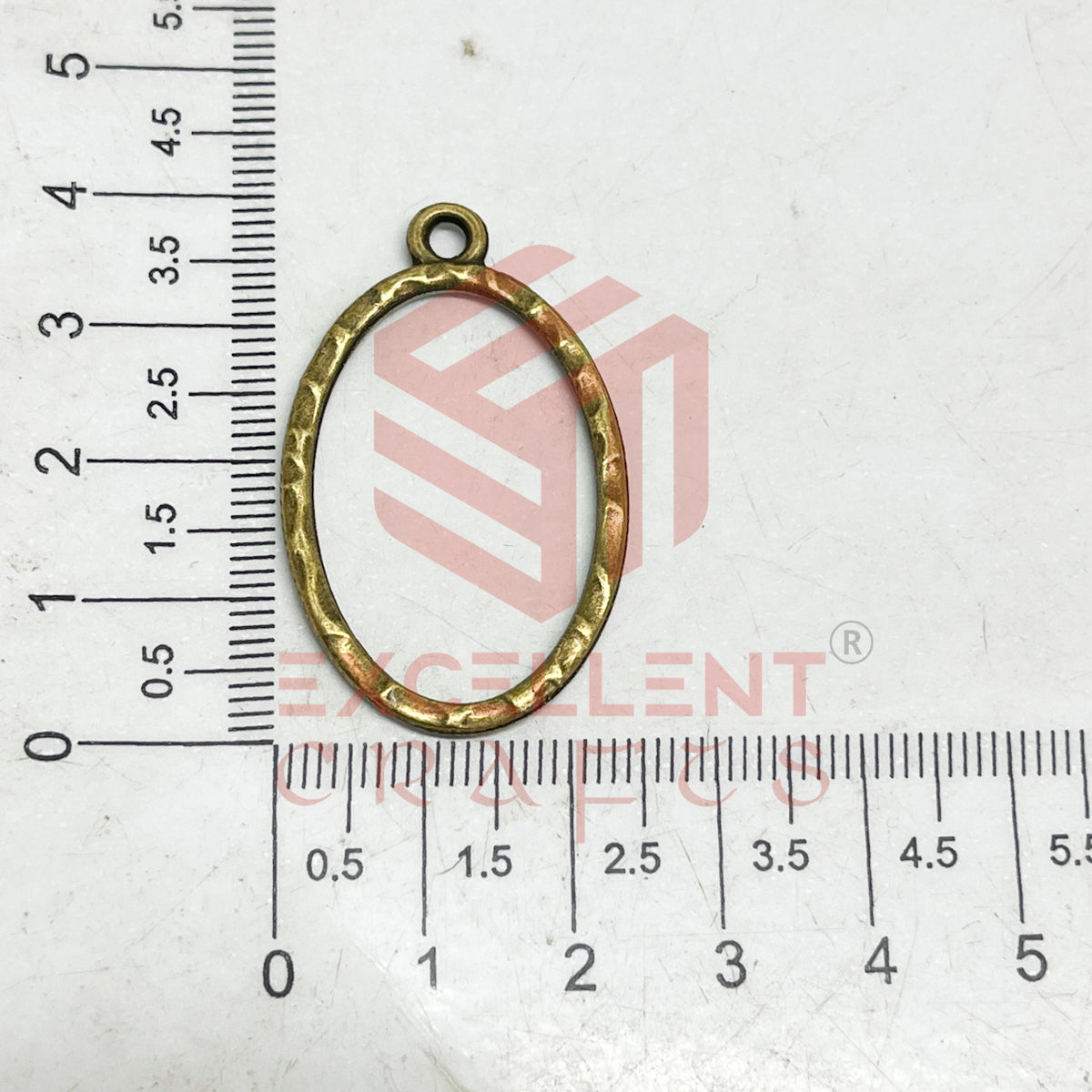 Oval Shape Geometric Texture Pendant Bezel