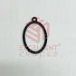 Oval Shape Geometric Texture Pendant Bezel