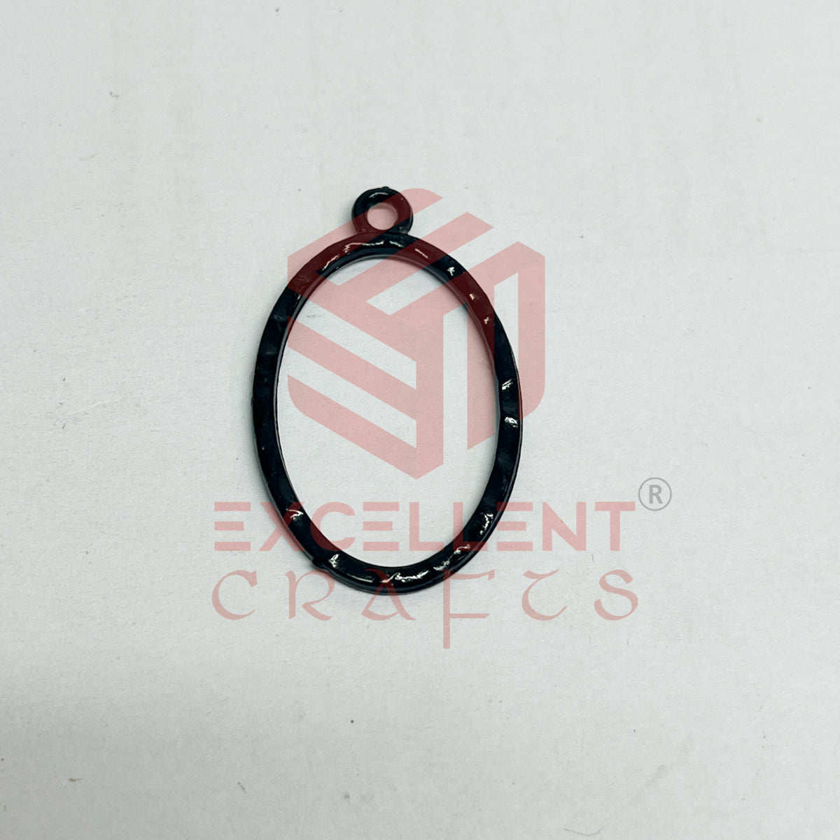 Oval Shape Geometric Texture Pendant Bezel