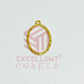 Oval Shape Geometric Texture Pendant Bezel