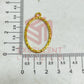 Oval Shape Geometric Texture Pendant Bezel