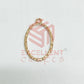 Oval Shape Geometric Texture Pendant Bezel