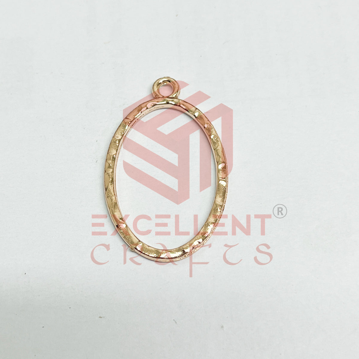 Oval Shape Geometric Texture Pendant Bezel