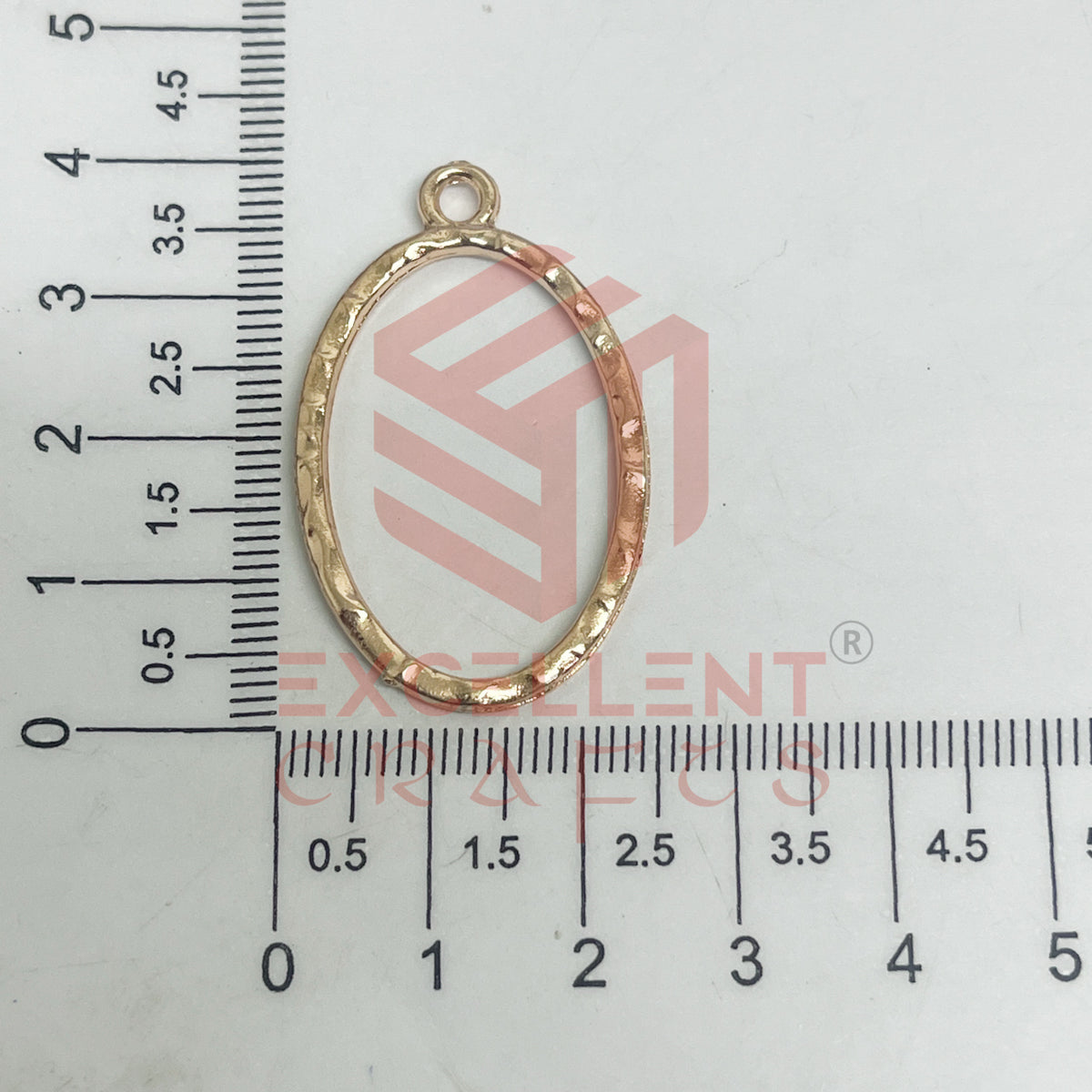 Oval Shape Geometric Texture Pendant Bezel