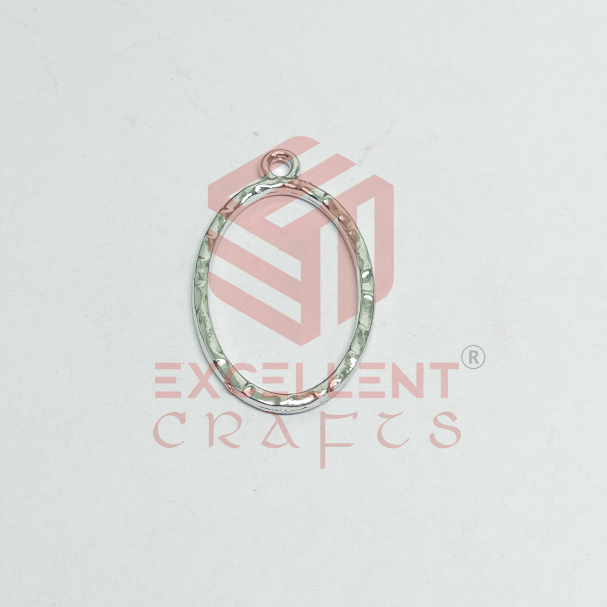 Oval Shape Geometric Texture Pendant Bezel