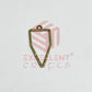 Pentagon Shape Geometric Texture Pendant Bezel