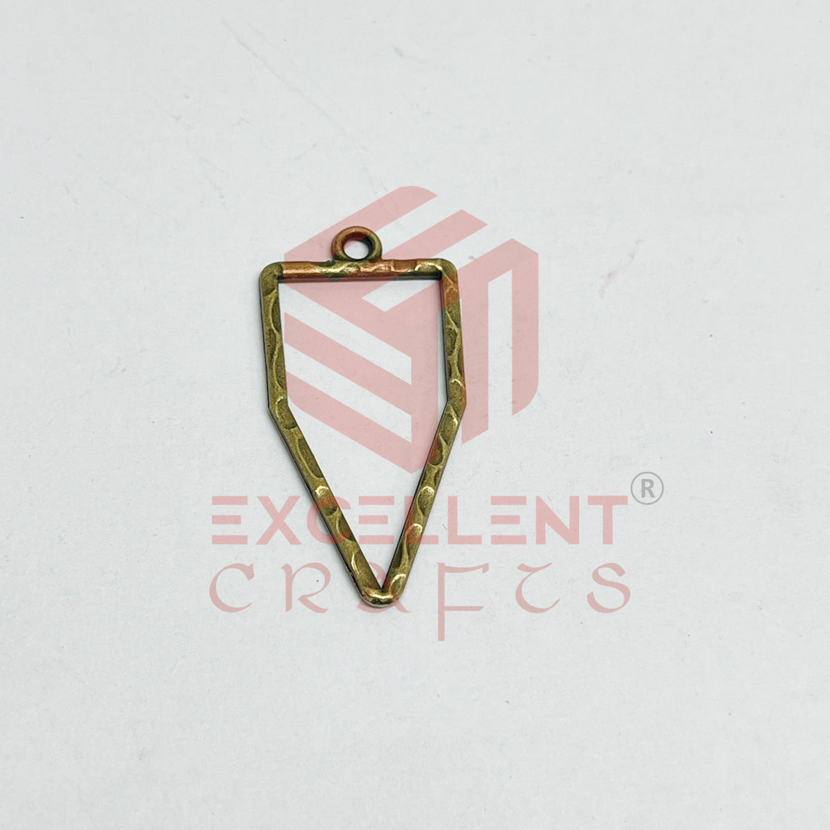 Pentagon Shape Geometric Texture Pendant Bezel