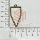 Pentagon Shape Geometric Texture Pendant Bezel
