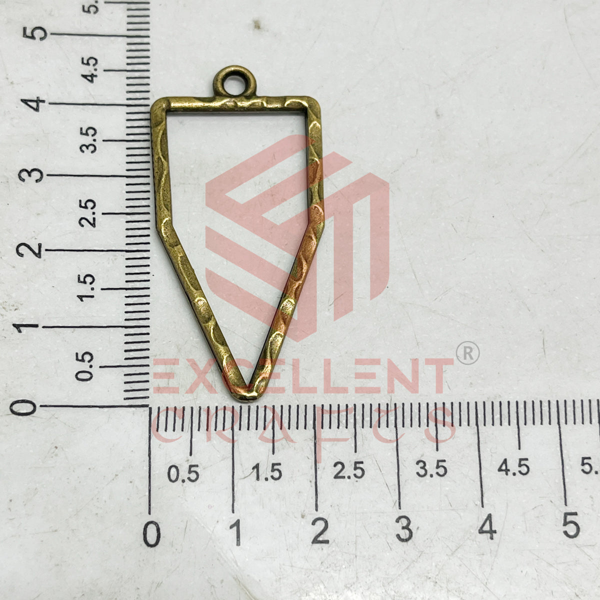 Pentagon Shape Geometric Texture Pendant Bezel