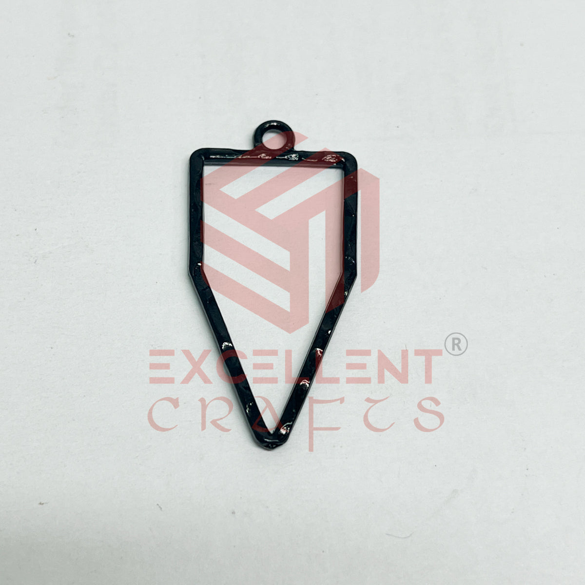 Pentagon Shape Geometric Texture Pendant Bezel
