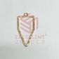 Pentagon Shape Geometric Texture Pendant Bezel