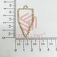 Pentagon Shape Geometric Texture Pendant Bezel