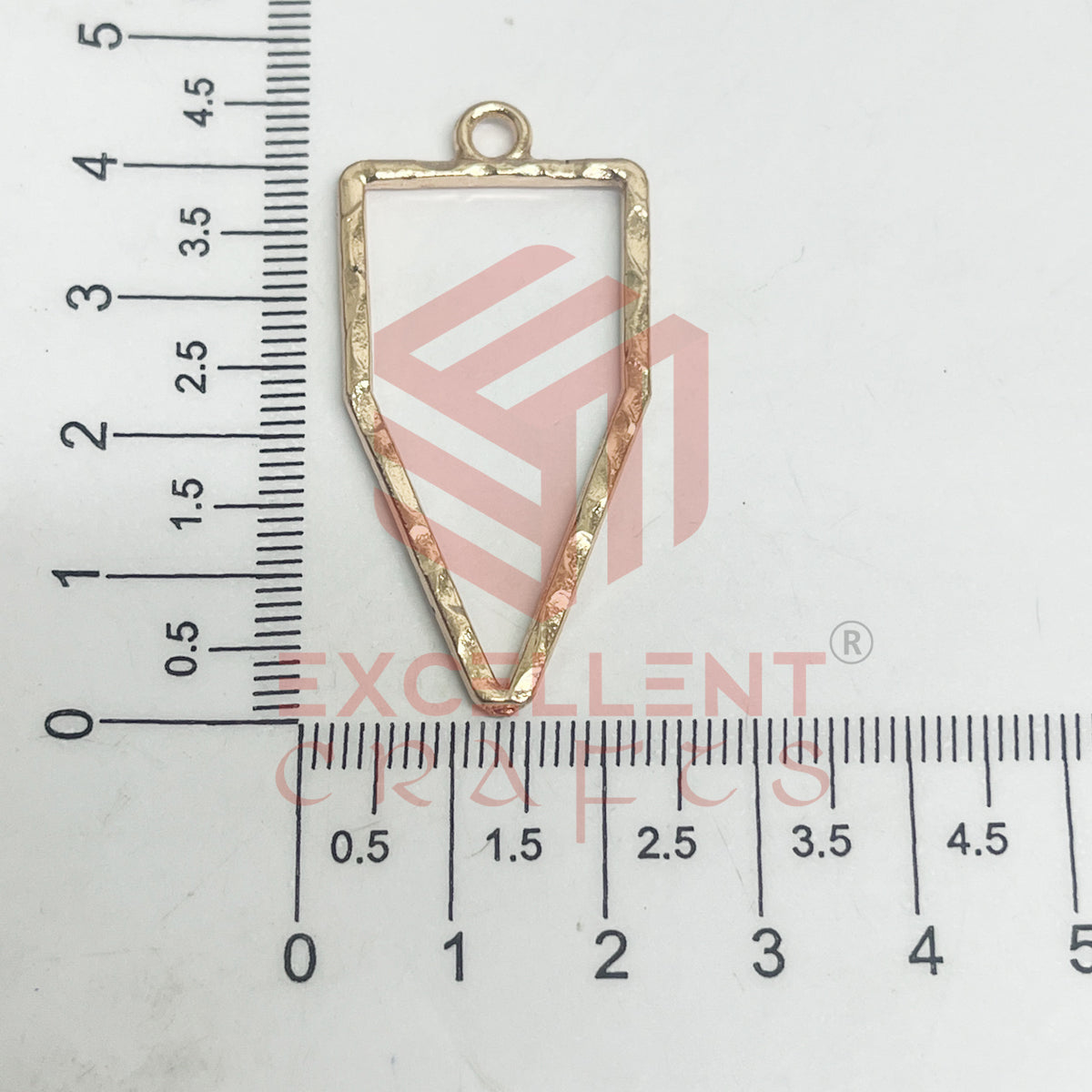 Pentagon Shape Geometric Texture Pendant Bezel